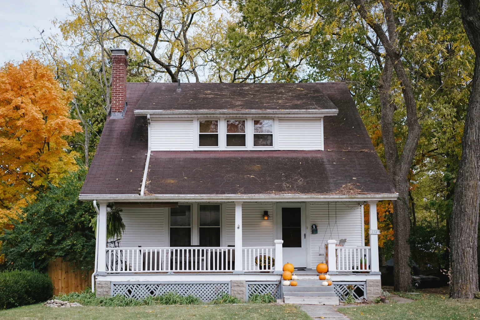 Inherited home with a keepsake box on the porch