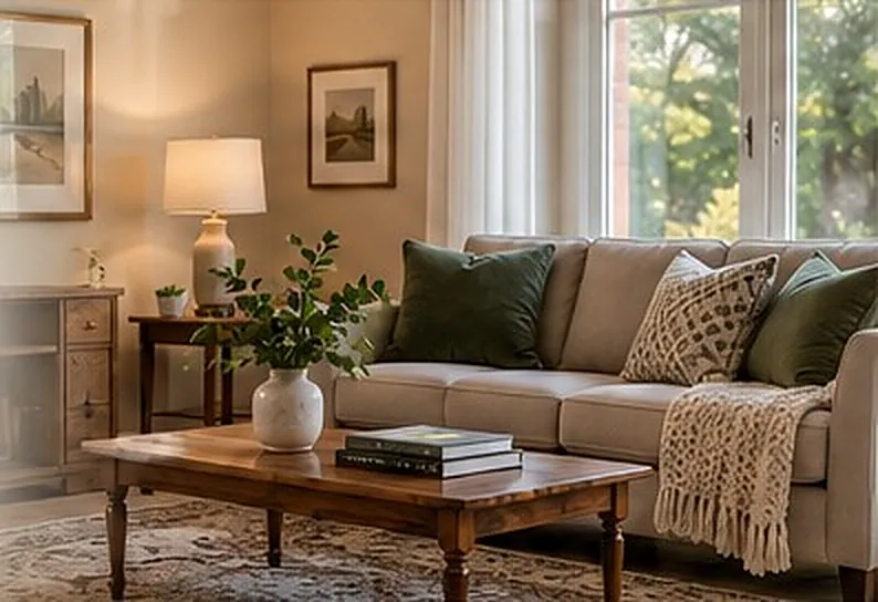 Cozy living room ready for a move