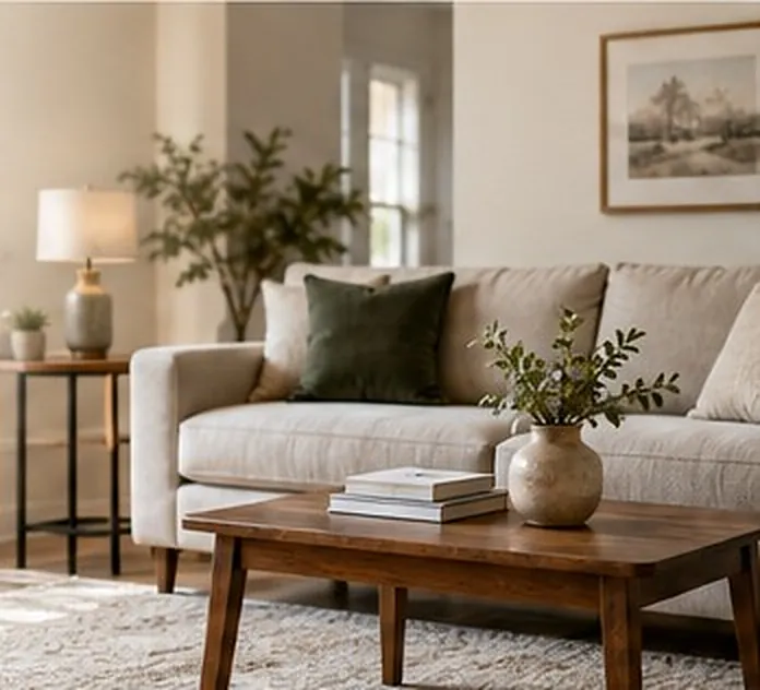 Quiet living room in a family home
